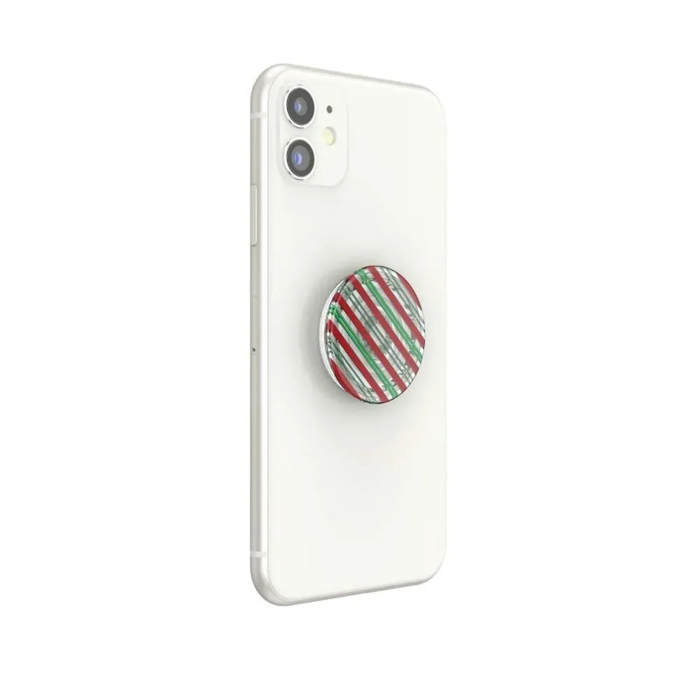 NEW SEALED Popsockets Christmas Candy Stripe Pop Socket PopGrip Clear Swappable